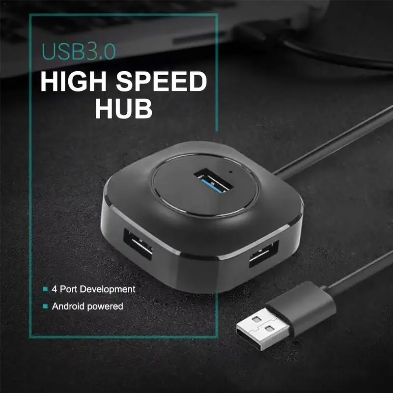 

4-Port USB 3.0/2.0 Hub FAST With Micro USB Interface USB Extender For Hard Drive Laptop Tablet PC USB Flash Drive Mouse Keyboard