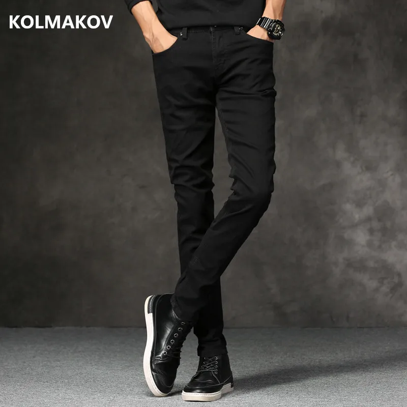 2019 Spring New men Jeans Black Classic Fashion Designer Denim Skinny Jeans men's casual High Quality Slim Fit Trousers