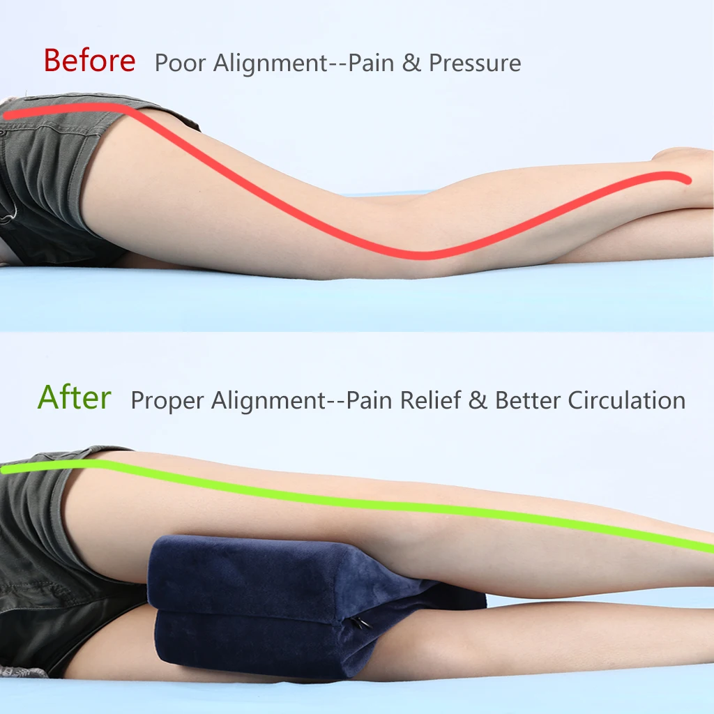 

LANGRIA Pil Memory Foam Knee Leg Pillow Multi-use SpacerLeg Rest Bed Pad Shaping Pregnancy Body Pain Relief Sleeping Pillow