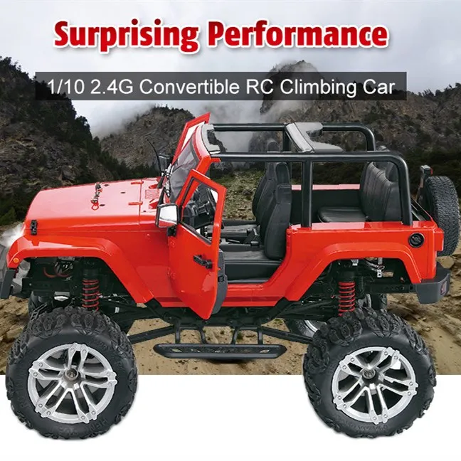 

HG - P406 1/10 RC Climbing Car Convertible 2.4G Remote Control RC Cars Toy Shockproof + Accurate Detection System Toys Gifts