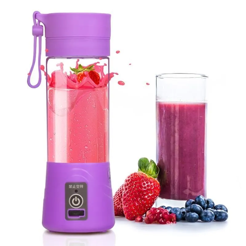

380ml USB Rechargeable Blender Mixer Portable Mini Juicer Juice Machine Smoothie Maker Household Small Juice Extractor New Drop