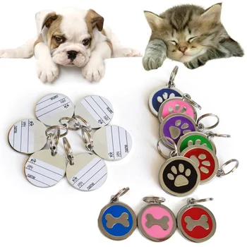 

Fashion Pendant Pet ID Label Cat Name Pet Popular Anti-Lost Card Creative Address Footprints Pet Decorative