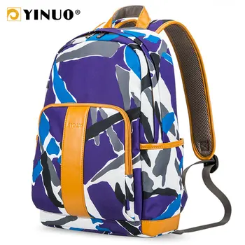 

YINUO Unisex Lightweight Laptop Backpack Waterproof For 14inch High Capacity Teenager Male Mochila School Bag