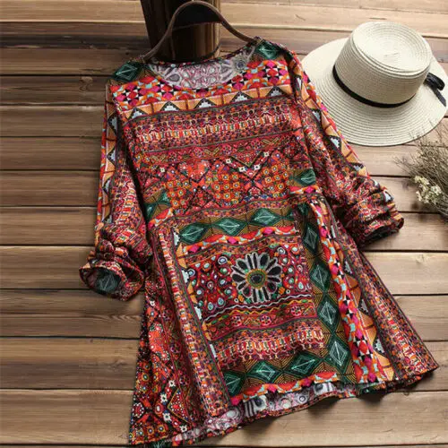 

Women Cotton Linen Long Sleeve Dress Long Ladies New Fashion 2019 Printed Soft Vestido Casual Boho Summer Dresses Plus Size