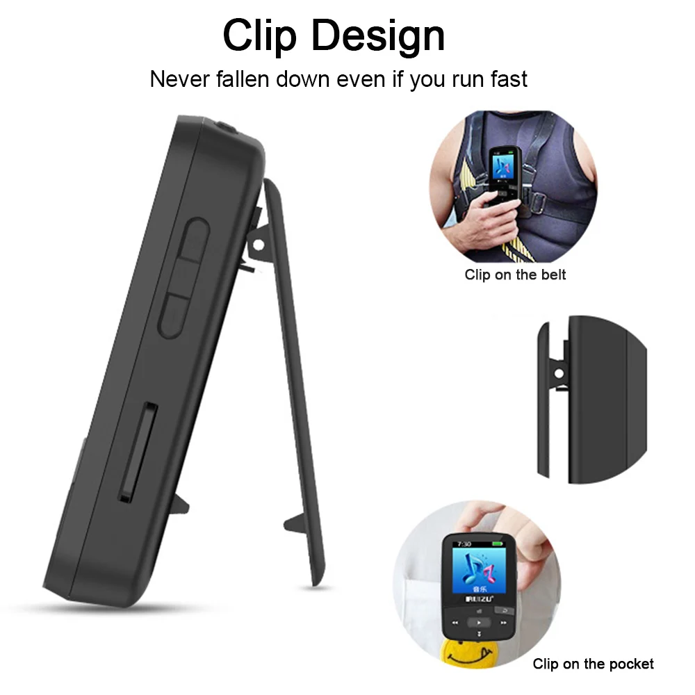 X50 8 Гб музыкальный плеер 1.5in MP4 HiFi без потерь звук Bluetooth шагомер TF карта fm радио