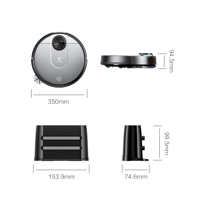 Xiaomi VIOMI 2 Generations Smart Robot Vacuum Cleaner Intelligent Household Cleaner Automatic Washing Mopping Machine