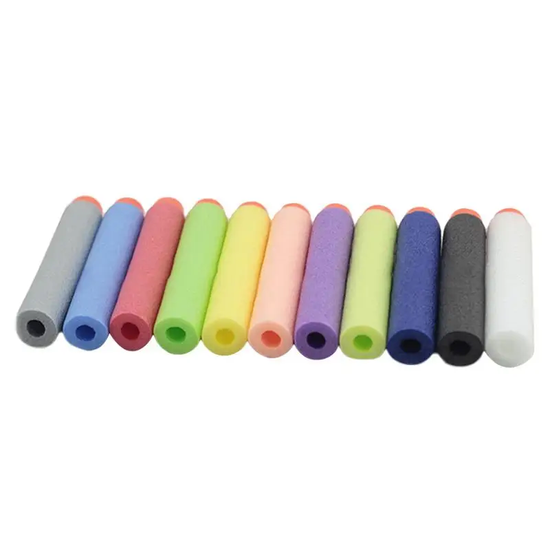 10Pcs Multicolor 7.2CM EVA Soft Hollow Hole Head Refill Darts Toy Gun Bullets For Nerf Series Blasters Kids Birthday Gifts