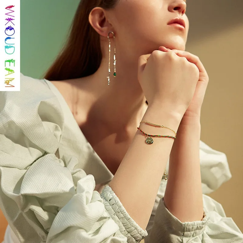 

WKOUD EAM Charm Bracelet 2019 New Fashion Totem Pendant Rope Link Chain Bangles For Women Mujer Pulseras Accessories S#TA248