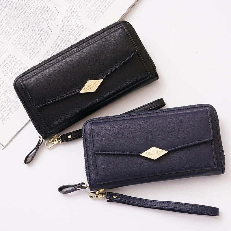 

Ladies Wallet Korean Fashion Long Multi-Card Wallet Large Capacity Portable Zipper Clutch Bag Wallet Female