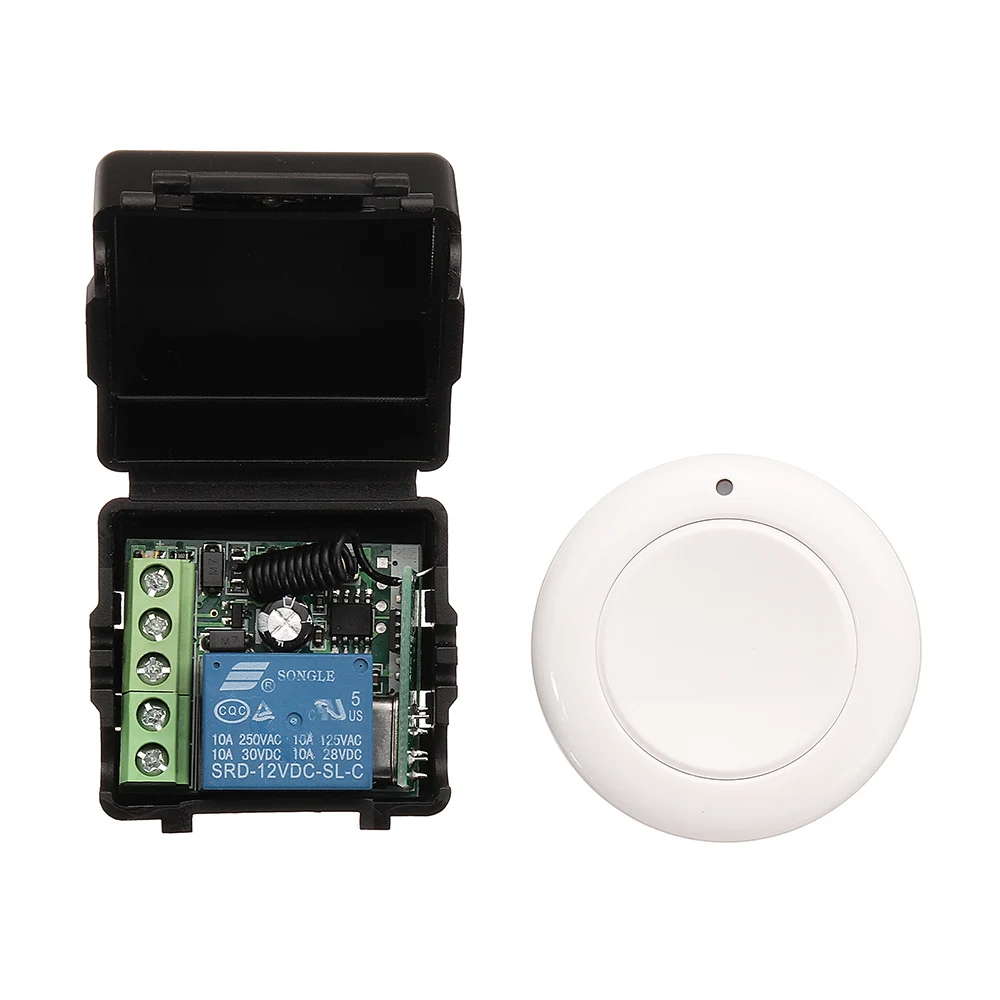 

12V 1 Channel 1CH Intelligent Learning Remote Control Switch Wireless Modification Free Stickers Button Transmitter Module
