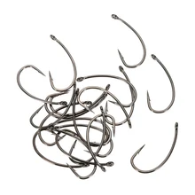 20 штук рыболовные Крючки кривошипно молния рыболовные крючки с зазубринами рыболовные крючки из высокоуглеродистой Сталь колючей рыболовный крючок