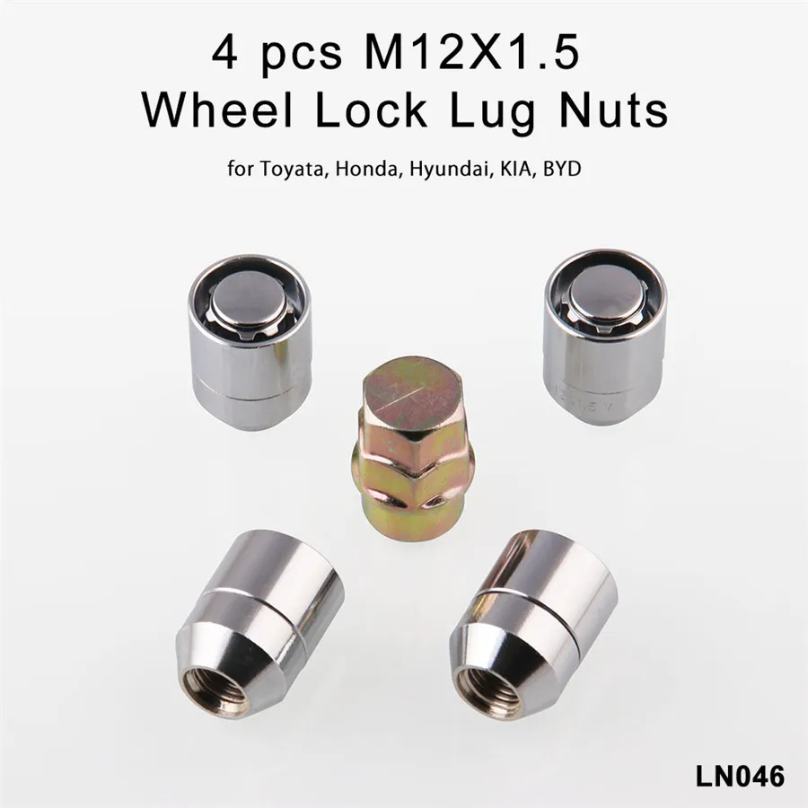 

Anti Theft Security Lock 12x1.5 Nut Wheel Lug Nut 1 Key + 4 Locks