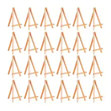 24 Pack Mini Wood Display Easel Wood Easels Set For Paintings Craft Small Acrylics Oil Projects