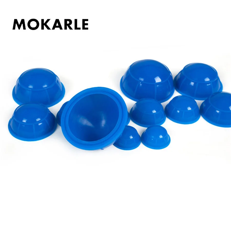 

12Pcs Silicone Suction Cups Set Chinese Vacuum Cupping Anti Cellulite Cans Physical Massage Vacuum Cans Therapy Suction Cup Kit