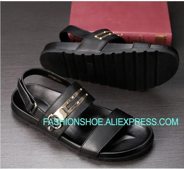 Verano Hombres Ocio Vaca Tacón Cuero Gladiadores Del Dedo Sandalias Abierto Zapatos Los Plano De Pie p0qEwWa5