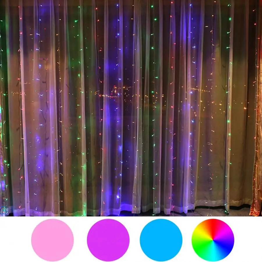 

6x3m Decoractive Light Curtain Lamp Lantern For Holiday Indoor Light Strip With 220V EU Plug