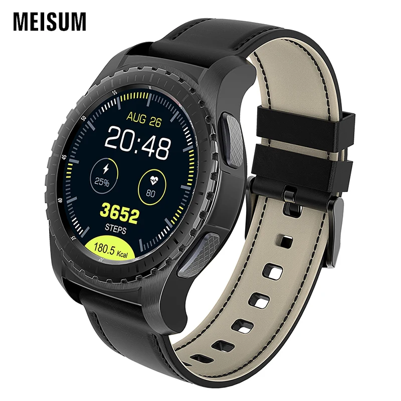 

MEISUM Bluetooth Smart Watch Men Retro Watch Support SIM/TF Card Smartwatch Fitness Tracker Heart Rate Clock For Android Phone