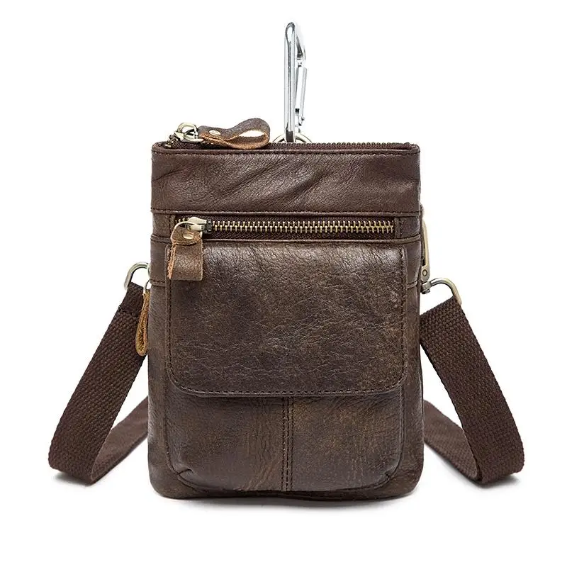 

MVA Messenger Bag Men's Leather Shoulder Bag Small Travel Wallet Waist Bag Leather Bag Men's Bag Men's Vintage Messenger Bag