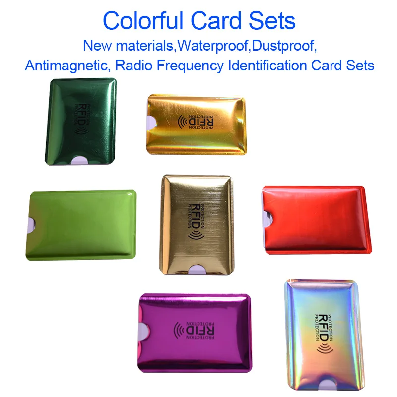 

15PCS Anti Rfid Wallet Blocking Reader Lock Bank Card Holder Id Bank Card Case Protection Metal Credit Card Holder Aluminium