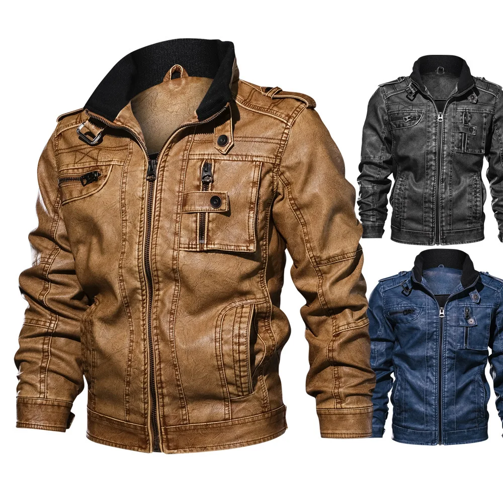 Мужская мотоциклетная куртка из искусственной кожи высокого качества, весенне-зимние приталенные куртки, мужские ковбойские куртки, мужские деловые повседневные пальто 7XL