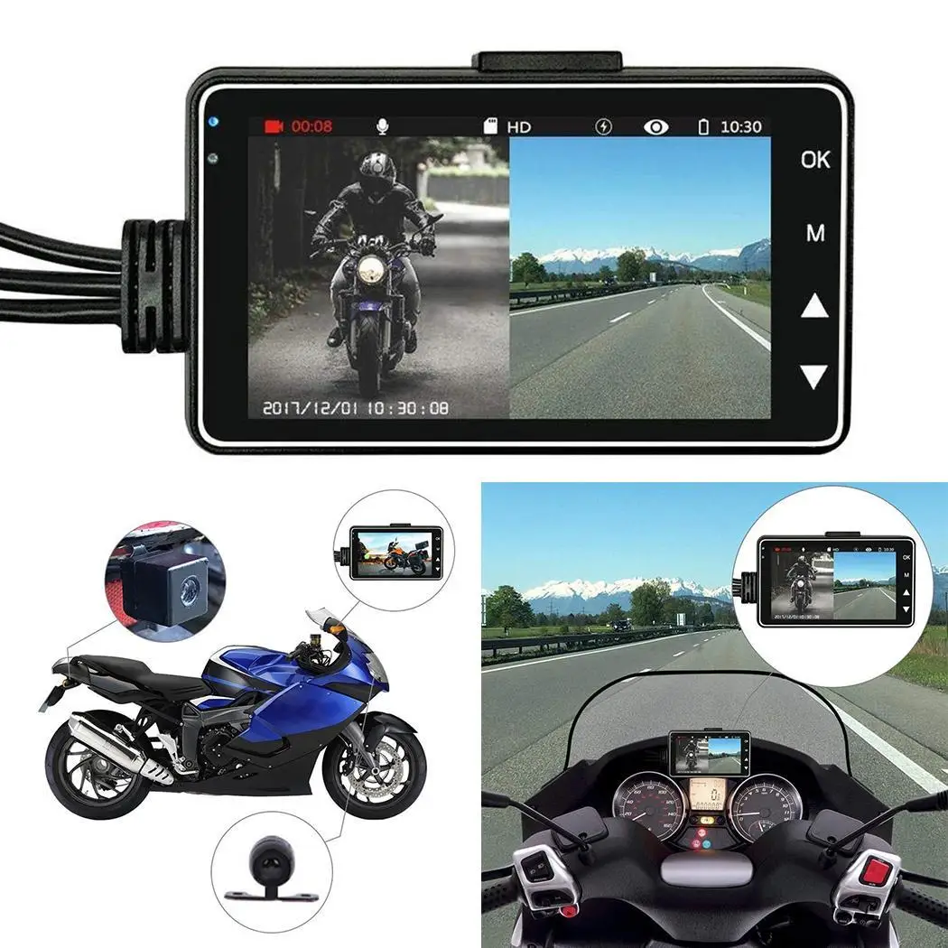 

Gravity Sensing HD Waterproof Motorcycle Battery Car 140 JPG Driving up 32G AVI Recorder Motorcycle, TF Card