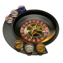 Novelty Gifts Russian Lucky Shot Party Games Roulette Drinking Game With 6 Glass Spin Wheel Portable Board Game For 2-3 Player Novelty Gifts Russian Lucky Shot Party Games Roulette Drinking Game With 6 Glass Spin Wheel Portable Board Game For 2-3 Player