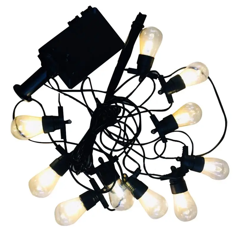 

LED String Light E27 G40 Solar Bulb Hanging Outdoor Garden Vintage 10 Lights IP65 Waterproof Heavy Duty Decorative Lights