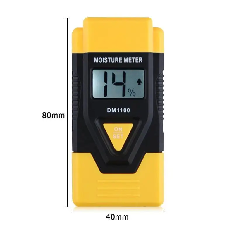 ЖК-дисплей цифровой измеритель влажности древесины тестер влажности тестер детектор с измерением температуры окружающей среды гигрометр
