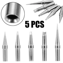 5pcs/set Pure Copper ETA ETB ETD ETS ETT Lead-free Soldering Iron Tips for Weller WESD51 WESD50 WCC100