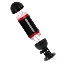 Double Channel Male Masturbation Cup Male Realistic Pocket Pussy Vagina Anal Oral Sex Adult Sex Toys For Men