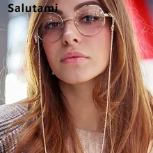 Оправа с цепочкой из сплава, солнцезащитные очки для женщин, металлические полые прозрачные линзы, круглые очки, женские сексуальные солнцезащитные очки, оправа для мужчин