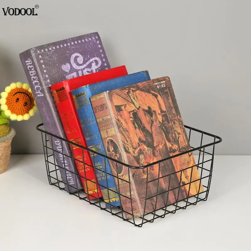 

Solid Iron Desktop Stationery Holder Organiser Storage Art Wrought Storage Basket Metal Organizer Holder Sundries Container