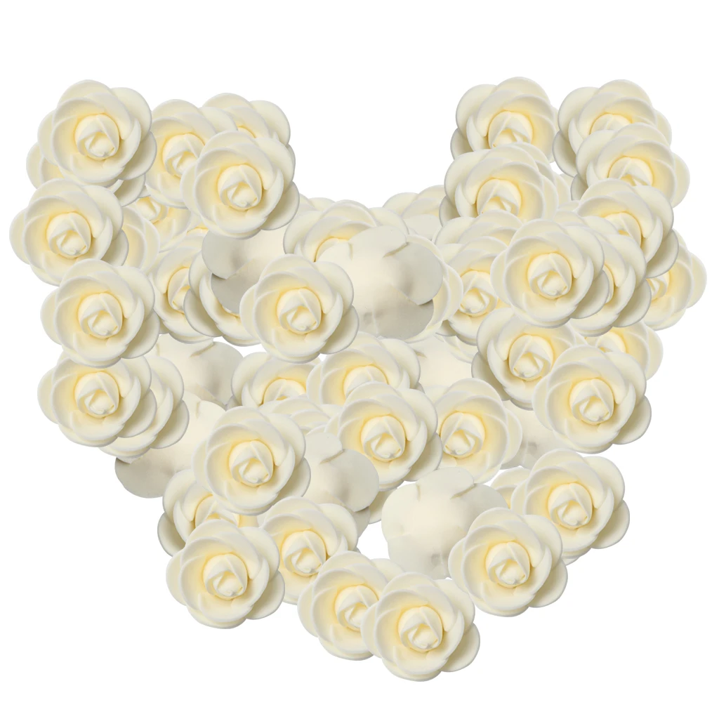 

100 Piece Artificial Foam Rose Flower Heads For Wedding Decoration DIY Flower Balls DIY Crafts Supplies 3.5cm Wreath Scrapbook