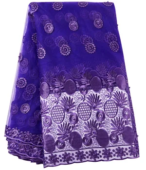 

african lace fabric with beads design embroidery tulle lace fabric hot selling french net lace fabric for dress