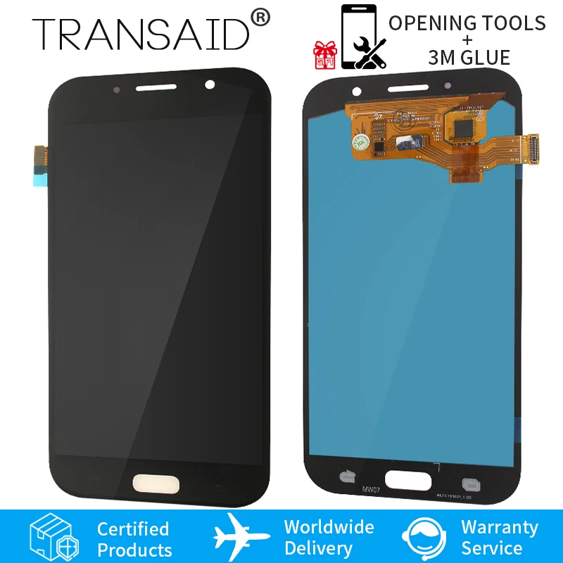 

A720 A720F A720M Super AMOLED Replacement For Samsung Galaxy A7 2017 LCD Display Touch Screen Digitizer Assembly