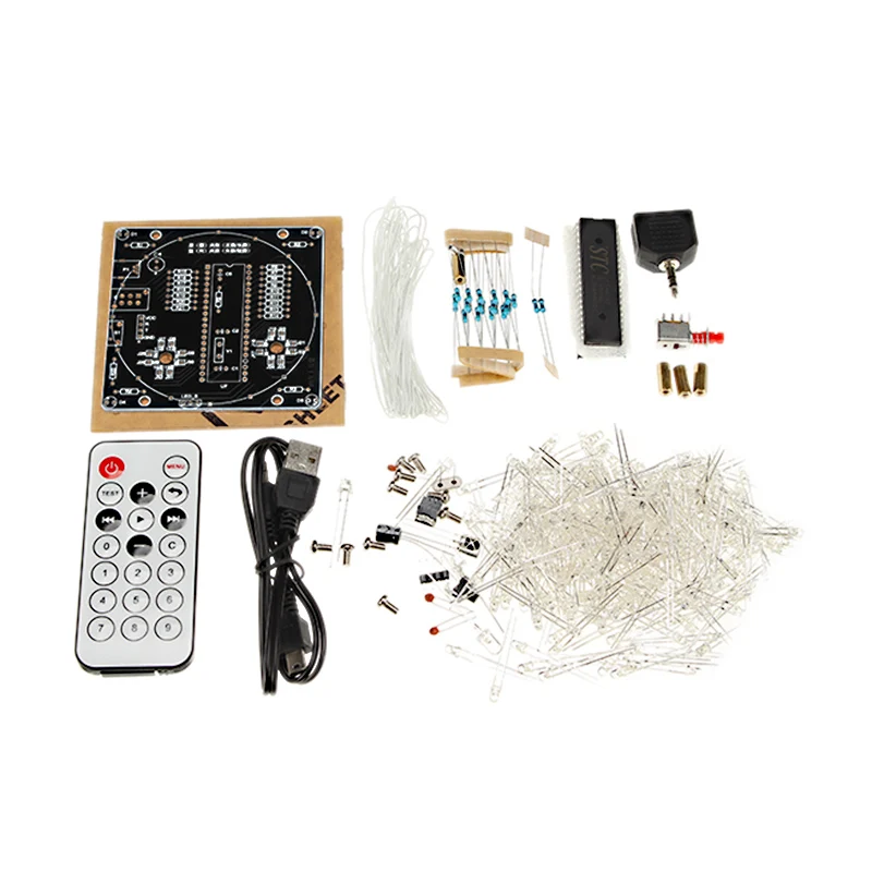 LEORY 1 шт. 16x16 268 LED 3D Light Cube Kit музыкальный спектр электронный комплект с пультом