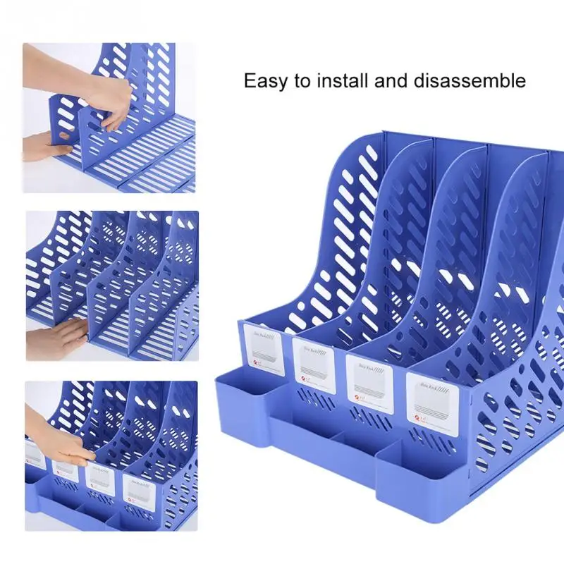 Журнал книга подставка для папок Органайзер папка с перегородками офис домашний стол для хранения универсальные офисные канцелярские принадлежности пластик