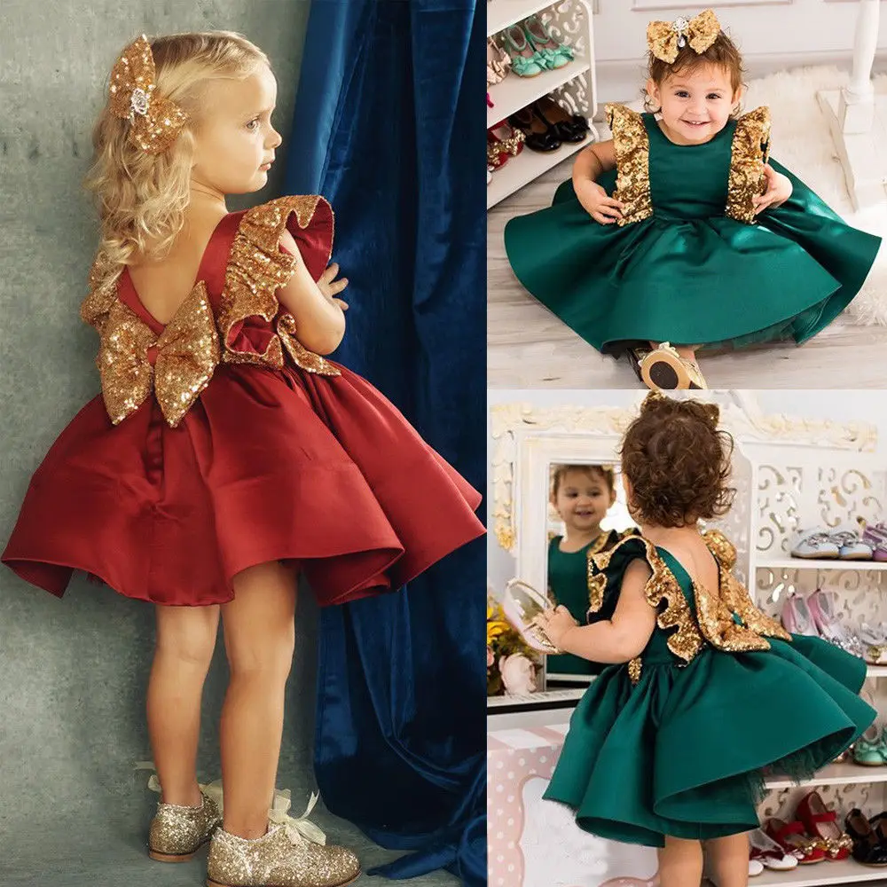 

Princess Kids Baby Girls Party Dress Pageant Wedding Bridesmaid Christmas Gown Formal Dress