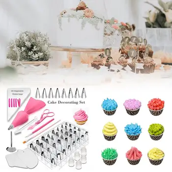 

83pcs Multi-function Cake Decorating Kit Cake Turntable Set Pastry Tube Fondant Tool Kitchen Dessert Baking Pastry Supplies