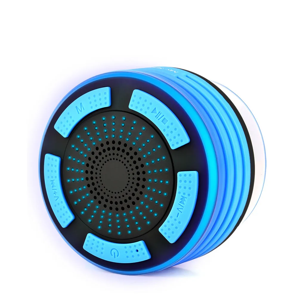 

Waterproof Ipx67 Outdoor Bluetooth Speaker Portable Wireless Subwoofer Loudspeaker Shower Speakers With Led Suction Cup