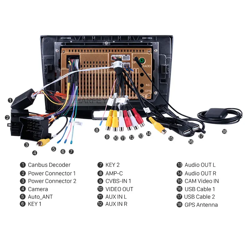 Cheap Harfey 2Din 10.1" Android 9.0/8.1 Car Radio For 2012 2013 2014 VW Volkswagen Magotan B7 Bora Golf 6 GPS Navigation Head Unit 4 Cheap Harfey 2Din 10.1" Android 9.0/8.1 Car Radio For 2012 2013 2014 VW Volkswagen Magotan B7 Bora Golf 6 GPS Navigation Head Unit 4