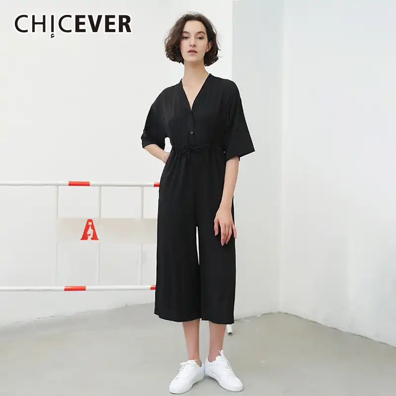 wide leg ankle length jumpsuit
