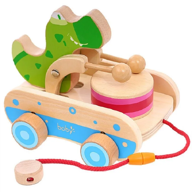 

Wooden Mini Crocodilepull Click Clack Toys For Preschool Children Interactive Toy