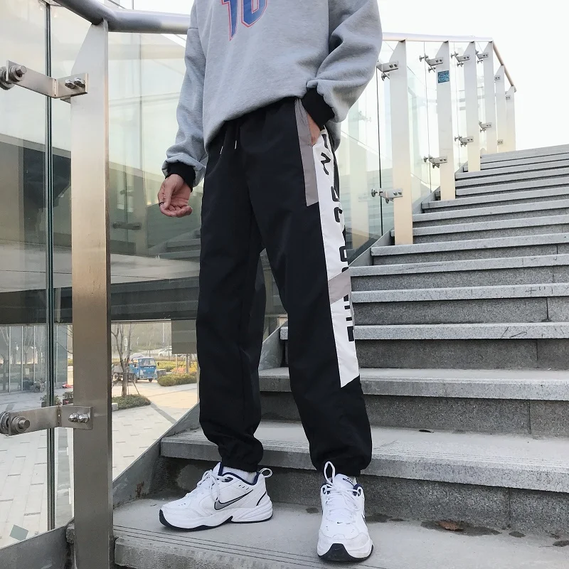 Men's Trousers 19 Summer New Port Wind Pants Pants Men's Sports Reflective Pants Super Fire Letters Youth Casual Men's Clothing