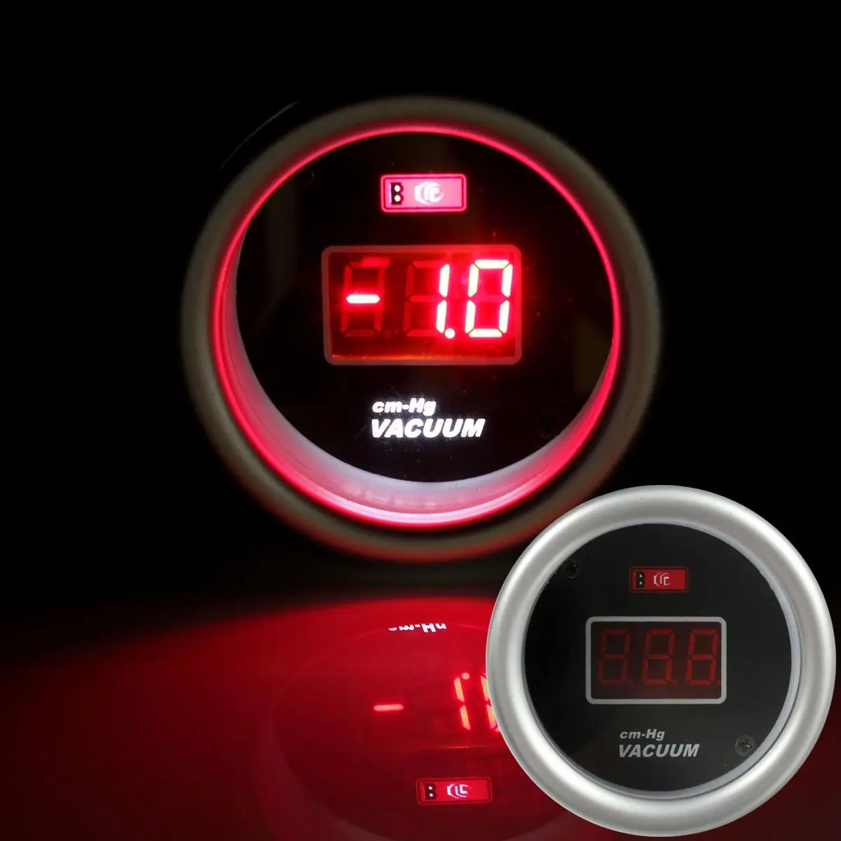 

DC 12V 52mm Red Digital Vacuum Gauge Display With Sensor PVC Hose Fitting Kit