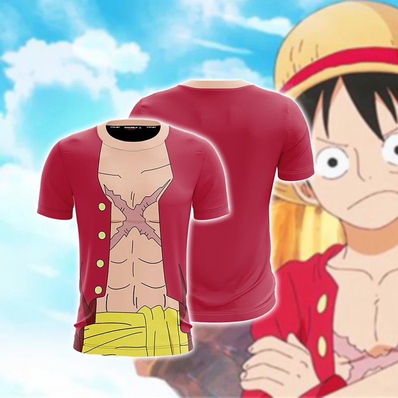 

BIANYILONG 2019 New Summer Casual Short Sleeve Tops&Tees One Piece Monkey D. Luffy Cosplay Unisex 3D T-shirt