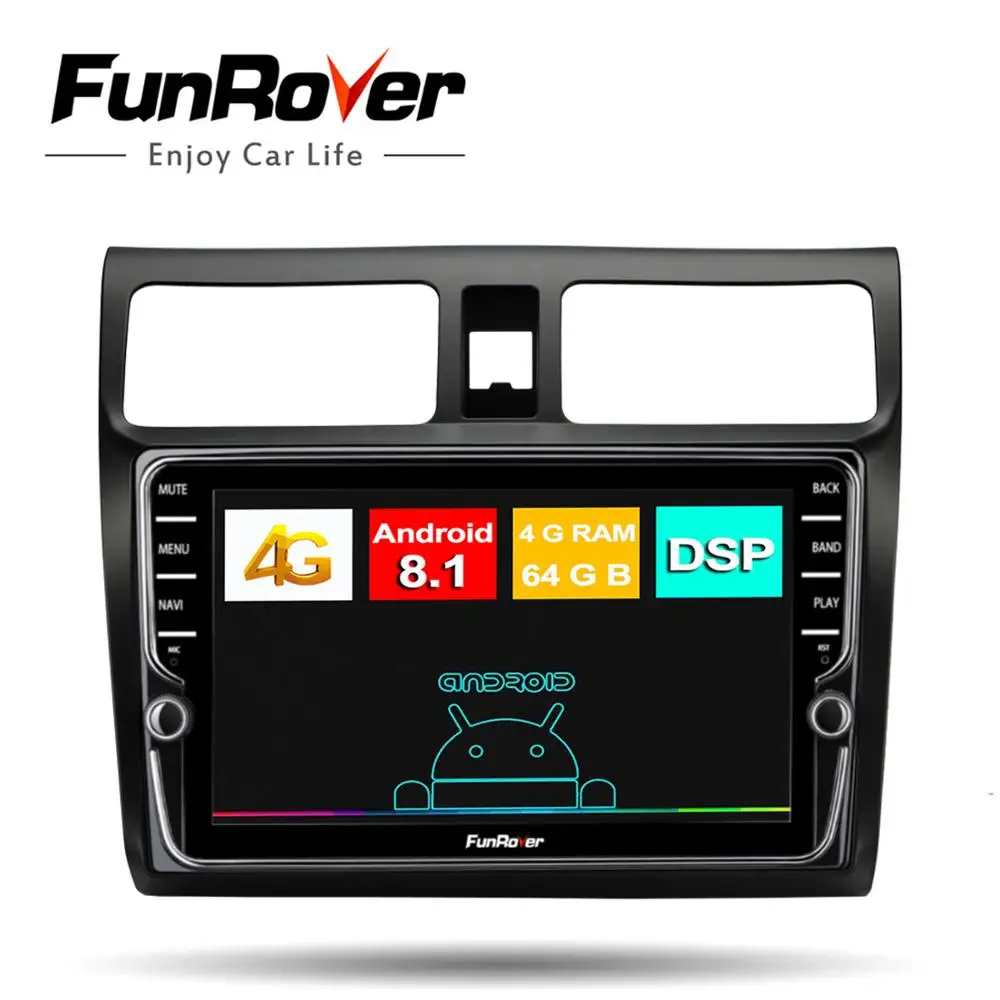 

Funrover 8 core 2 din android 8.1 car radio Multimedia player For Suzuki Swift 2005-2018 dvd gps navigation stereo DSP LTE 64GB