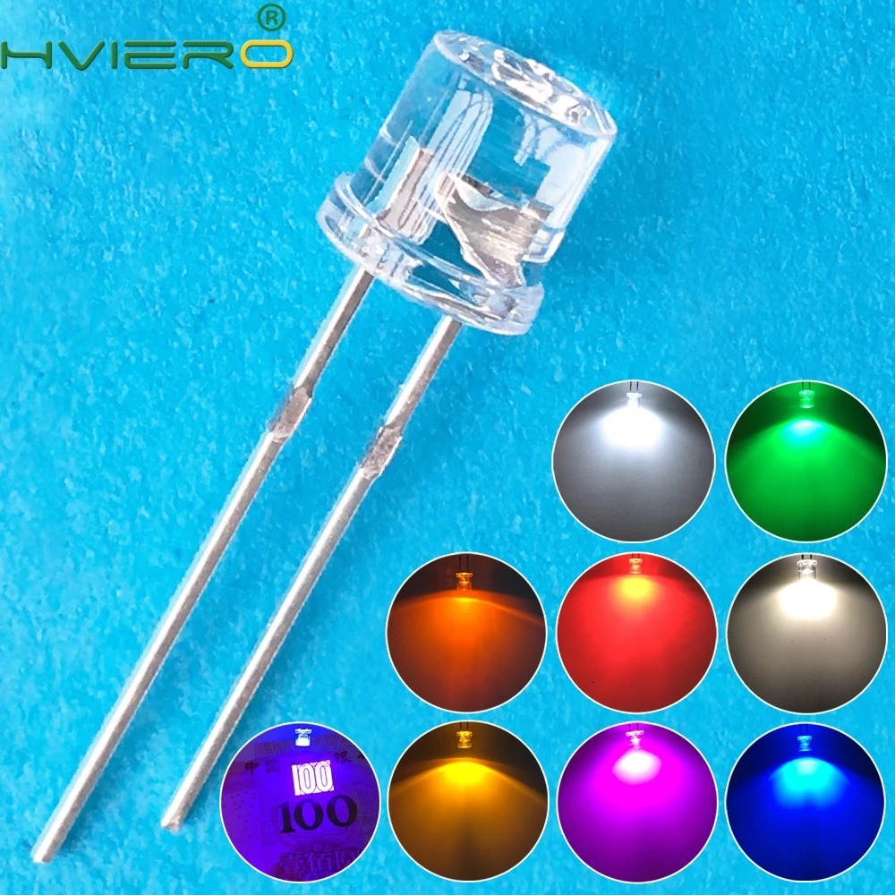 5mm Round Head 4 PIN RGB LED Light Emitting Diodes RED GREEN BLUE X 5 CHIP 53A