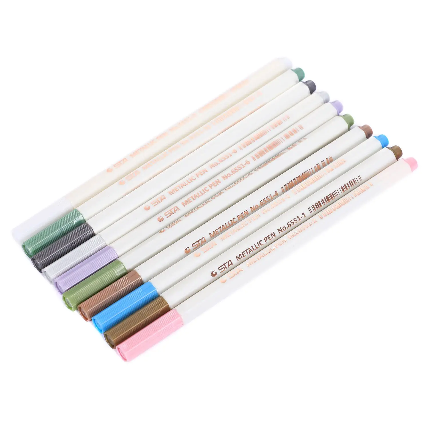 

STA 10 Colors Lot Metallic Marker Pen DIY Scrapbooking Crafts Soft Brush Pen Art Marker Pen For Stationery School Supplies