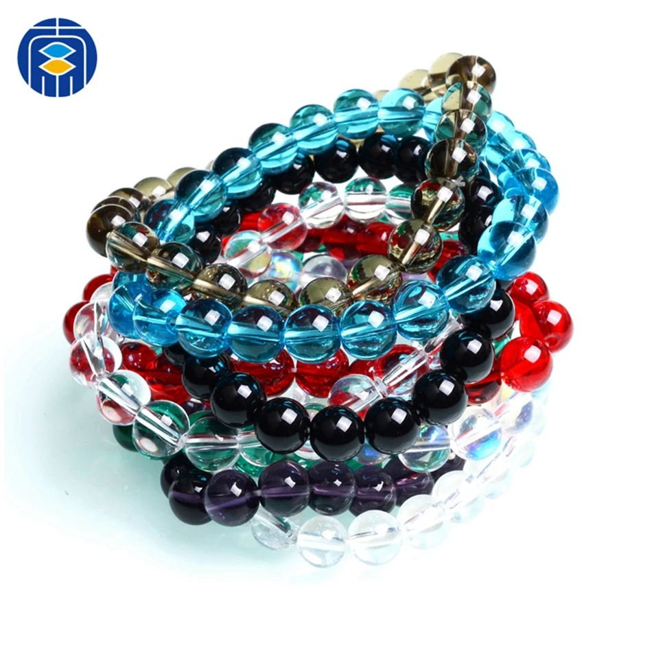 

JuleeCrystal Colorful Glass Beads Bracelet Wholesale Classic Bracelet For Women & Man Fashion Simple Bracelet